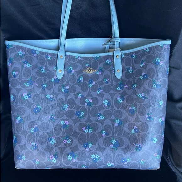 Coach Reversible Tote Denim Cornflower - Picture 5 of 5